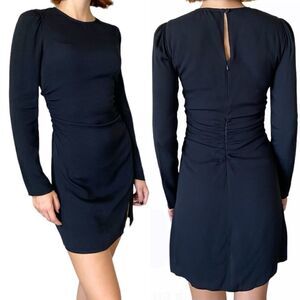 Reformation Mini Black Dress Long Sleeve Size 0